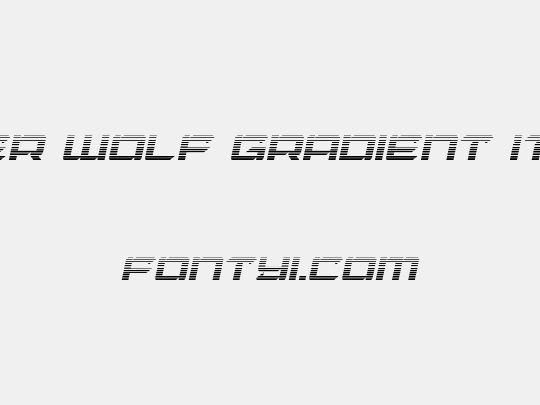 Laser Wolf Gradient Italic