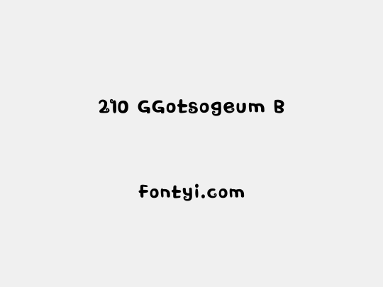 210 GGotsogeum B