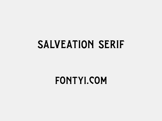Salveation Serif