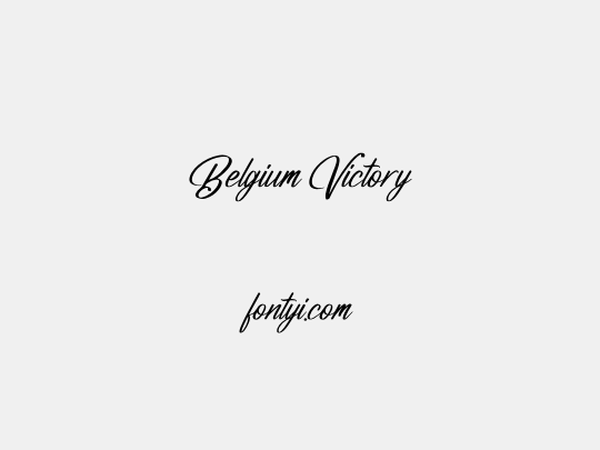Belgium Victory