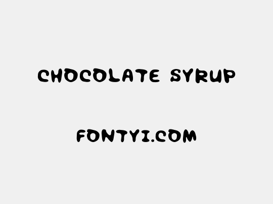 Chocolate syrup