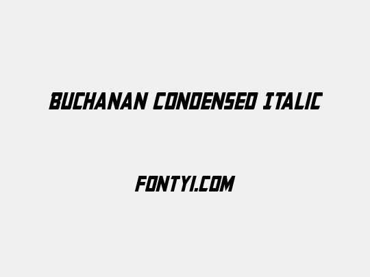 Buchanan Condensed Italic