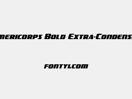 Americorps Bold Extra-Condensed