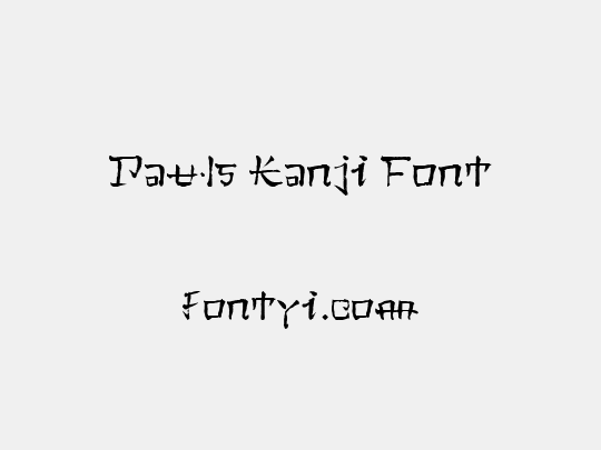 Pauls Kanji Font