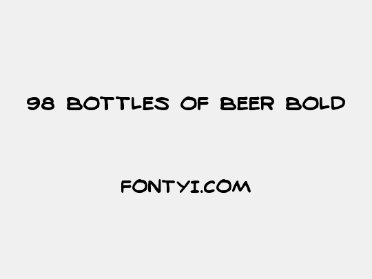 98 Bottles of Beer Bold