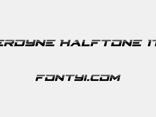 Cyberdyne Halftone Italic