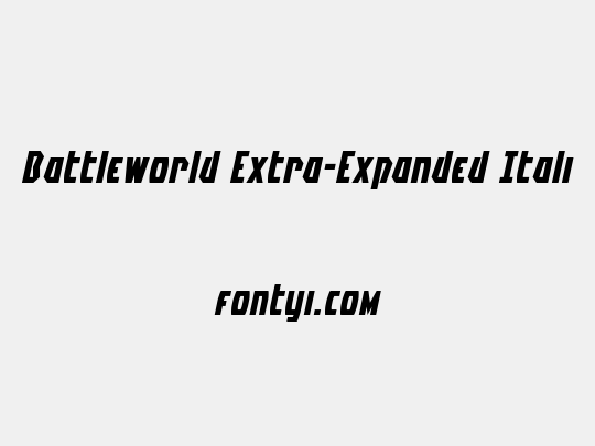 Battleworld Extra-Expanded Italic