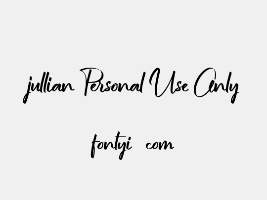 jullian Personal Use Only