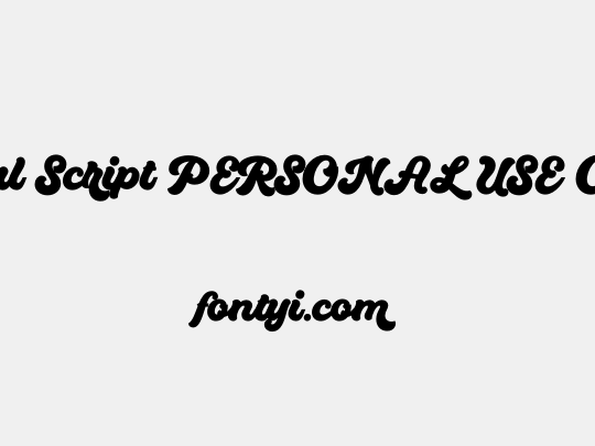 Quintal Script PERSONAL USE ONLY