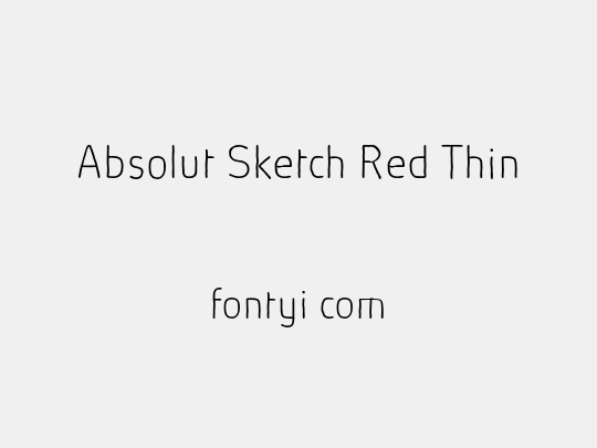 Absolut Sketch Red Thin