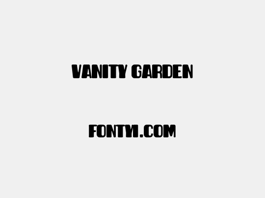 Vanity Garden