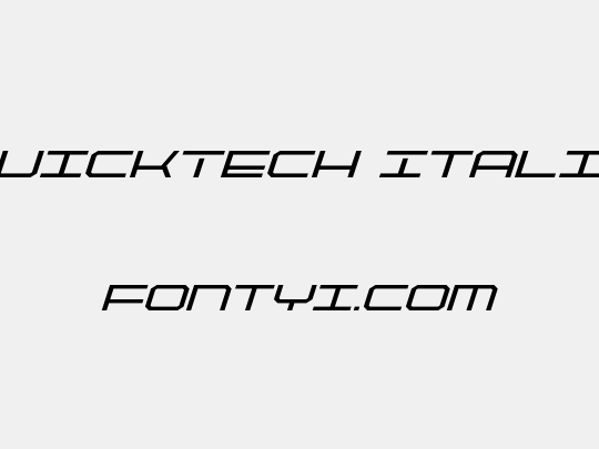QuickTech Italic