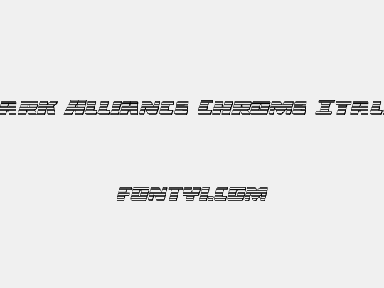 Dark Alliance Chrome Italic