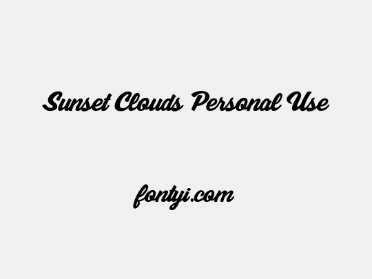 Sunset Clouds Personal Use