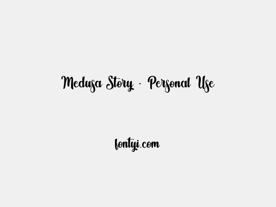 Medusa Story - Personal Use