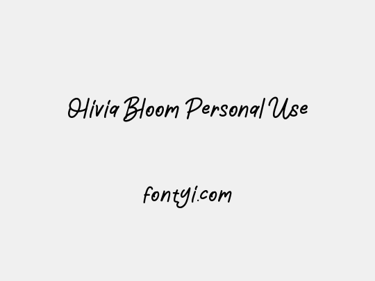 Olivia Bloom Personal Use