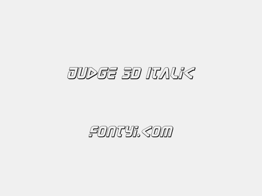 Judge 3D Italic