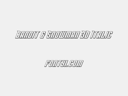 Bandit & Snowman 3D Italic