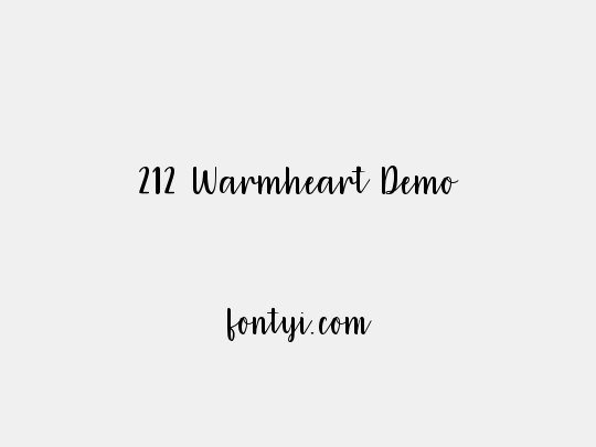 212 Warmheart Demo
