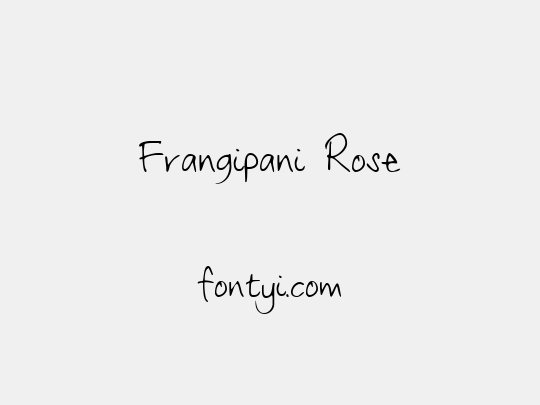 Frangipani Rose