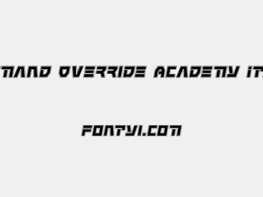 Command Override Academy Italic