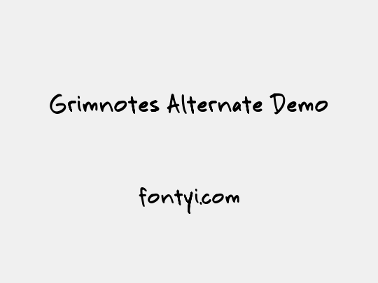 Grimnotes Alternate Demo