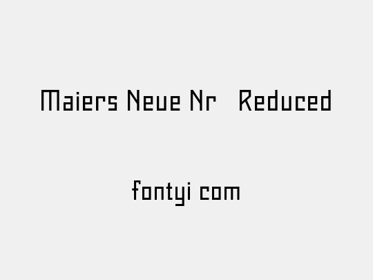 Maiers Neue Nr.8 Reduced