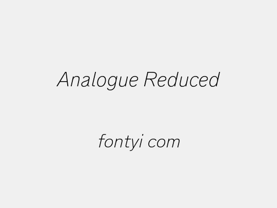Analogue Reduced
