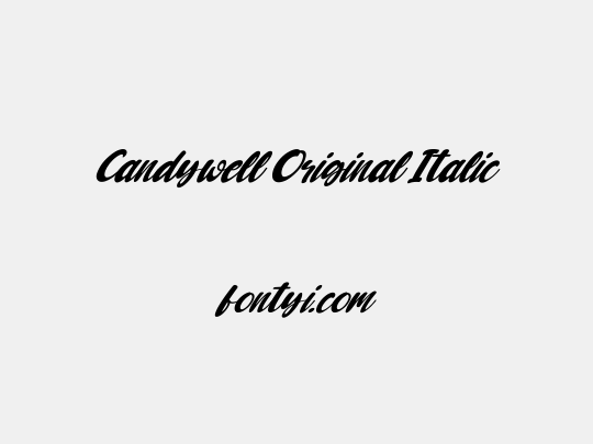Candywell Original Italic