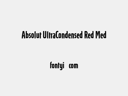 Absolut UltraCondensed Red Med