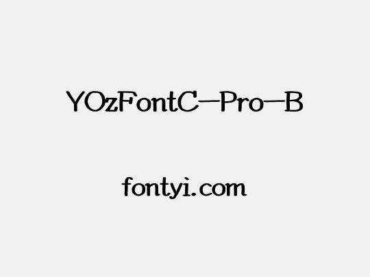 YOzFontC-Pro-B