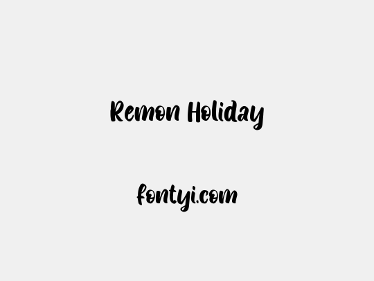 Remon Holiday