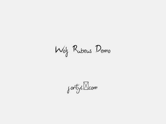 Wolf Rubeus Demo