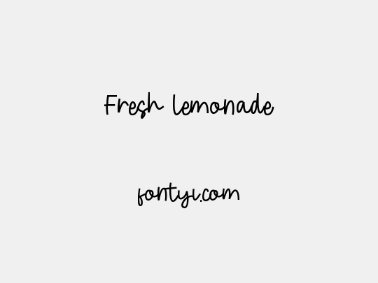 Fresh Lemonade