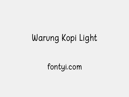 Warung Kopi Light
