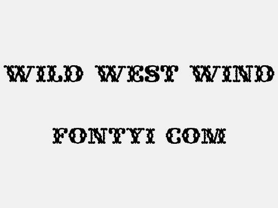 Wild West Wind
