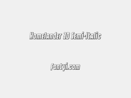Homelander 3D Semi-Italic