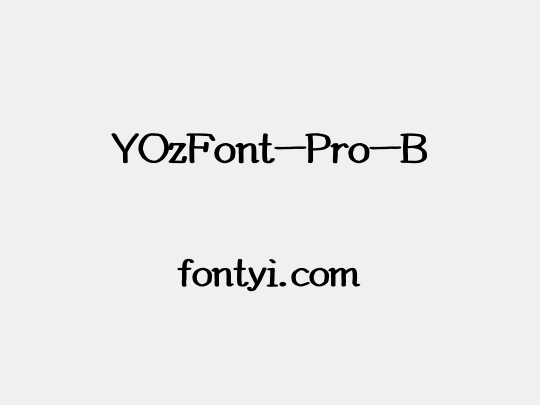 YOzFont-Pro-B