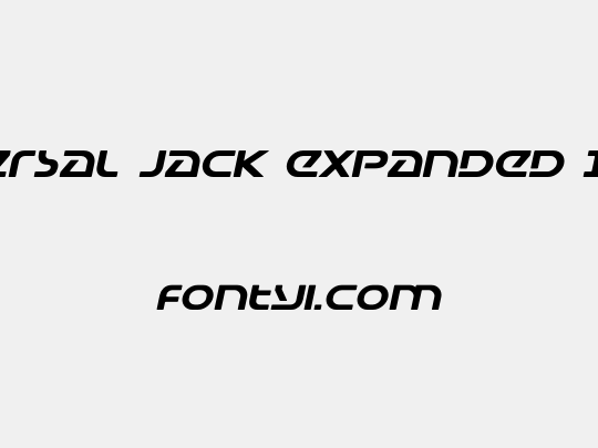 Universal Jack Expanded Italic