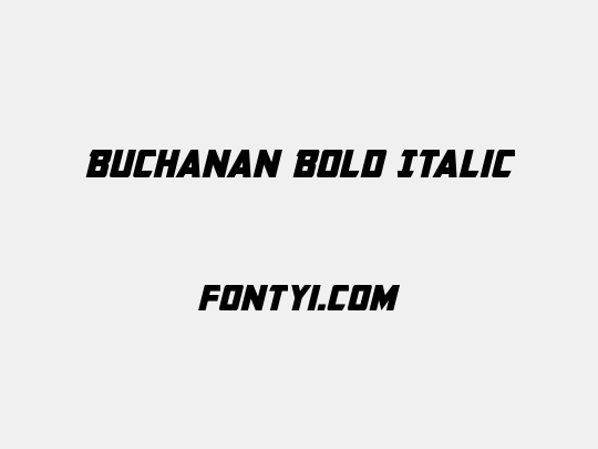 Buchanan Bold Italic