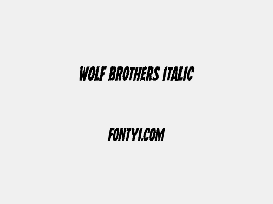 Wolf Brothers Italic