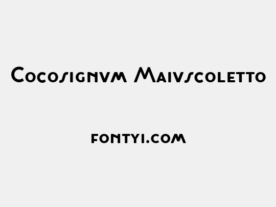 Cocosignum Maiuscoletto