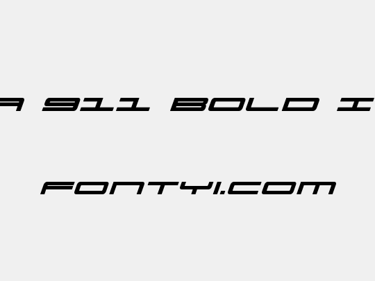 Ultra 911 Bold Italic