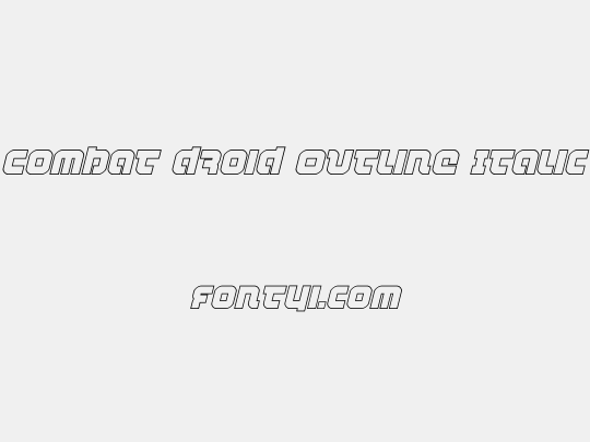 Combat Droid Outline Italic