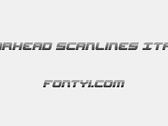 Gearhead Scanlines Italic
