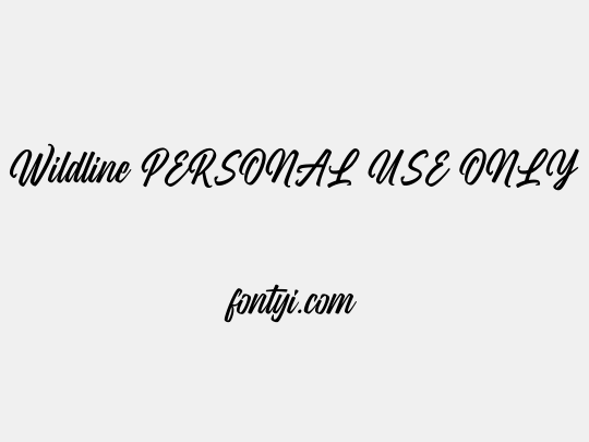 Wildline PERSONAL USE ONLY