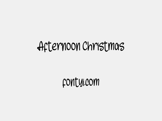 Afternoon Christmas