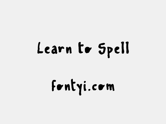 Learn To Spell