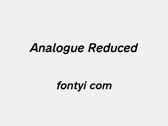Analogue Reduced