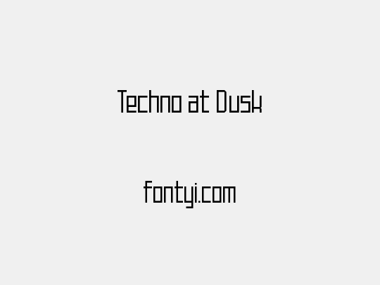 Techno at Dusk